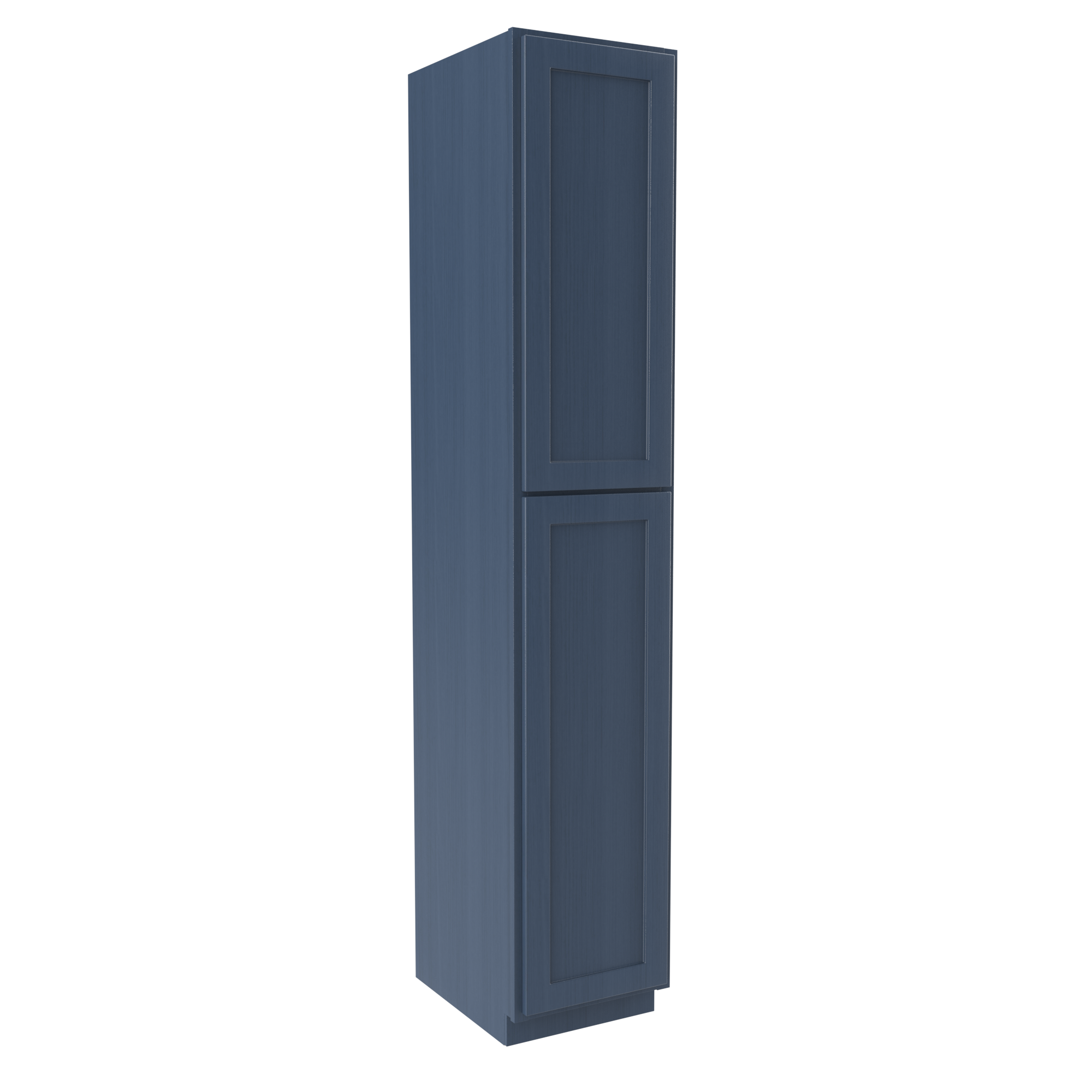 Wall Pantry Cabinet - 18W x 96H x 24D - Blue Shaker Cabinet - RTA
