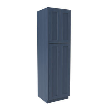 Wall Pantry Cabinet - 24W x 84H x 24D - Blue Shaker Cabinet