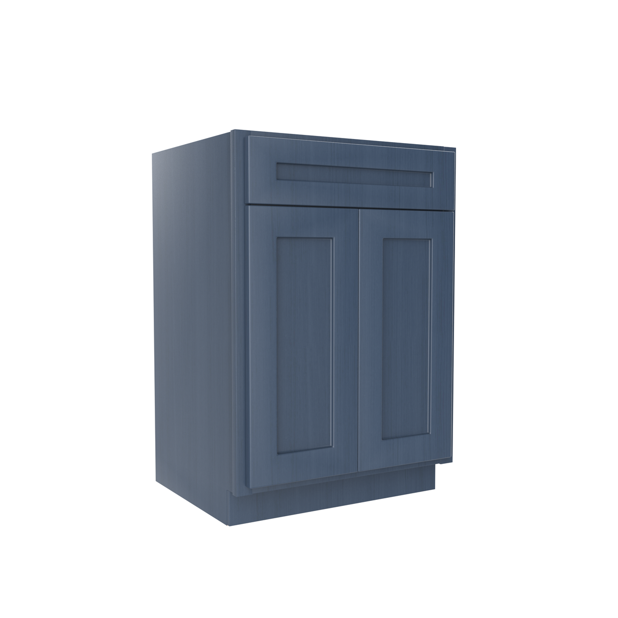 Vanity Sink Base Cabinet - 24W x 34 1/2H x 21D - Blue Shaker Cabinet