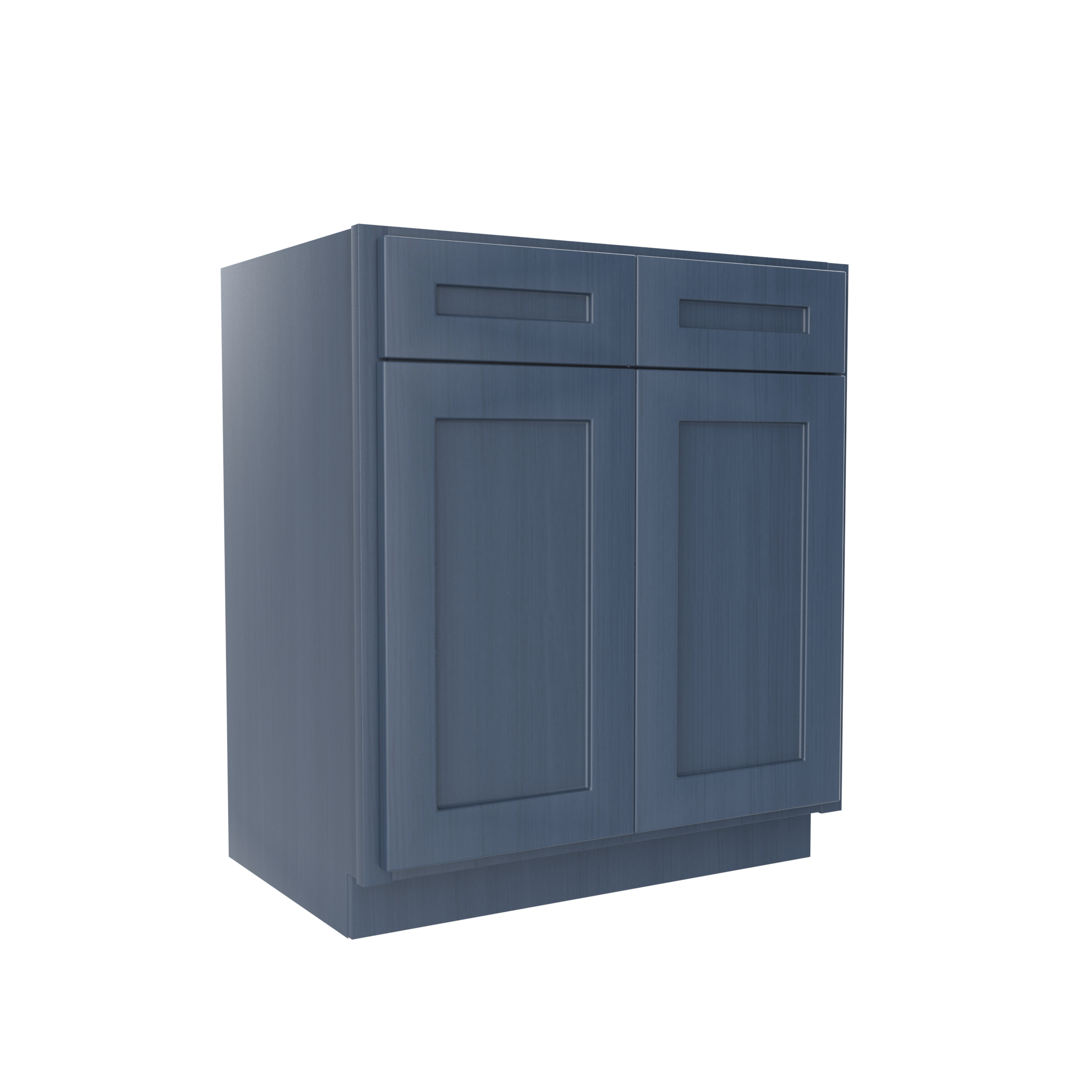 Vanity Sink Base Cabinet - 30W x 34 1/2H x 21D - Blue Shaker Cabinet - RTA