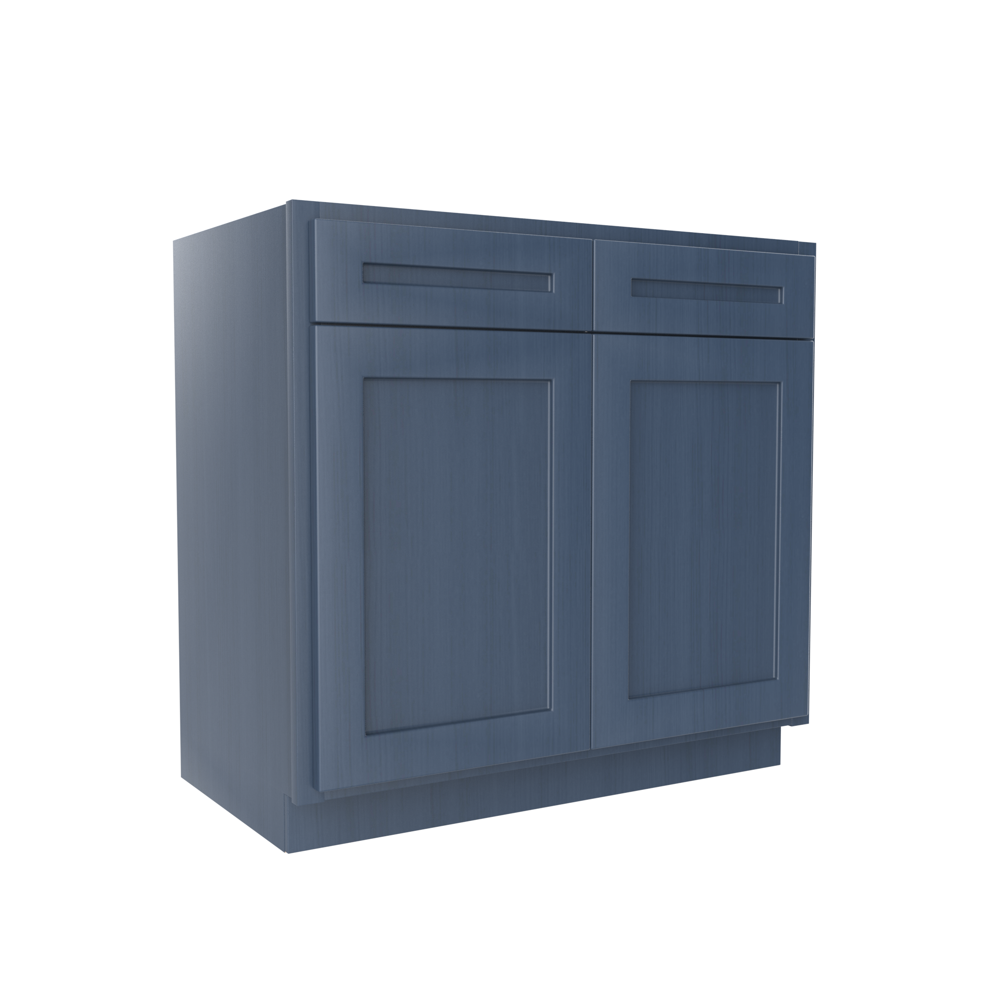 Vanity Sink Base Cabinet - 36W x 34 1/2H x 21D - Blue Shaker Cabinet