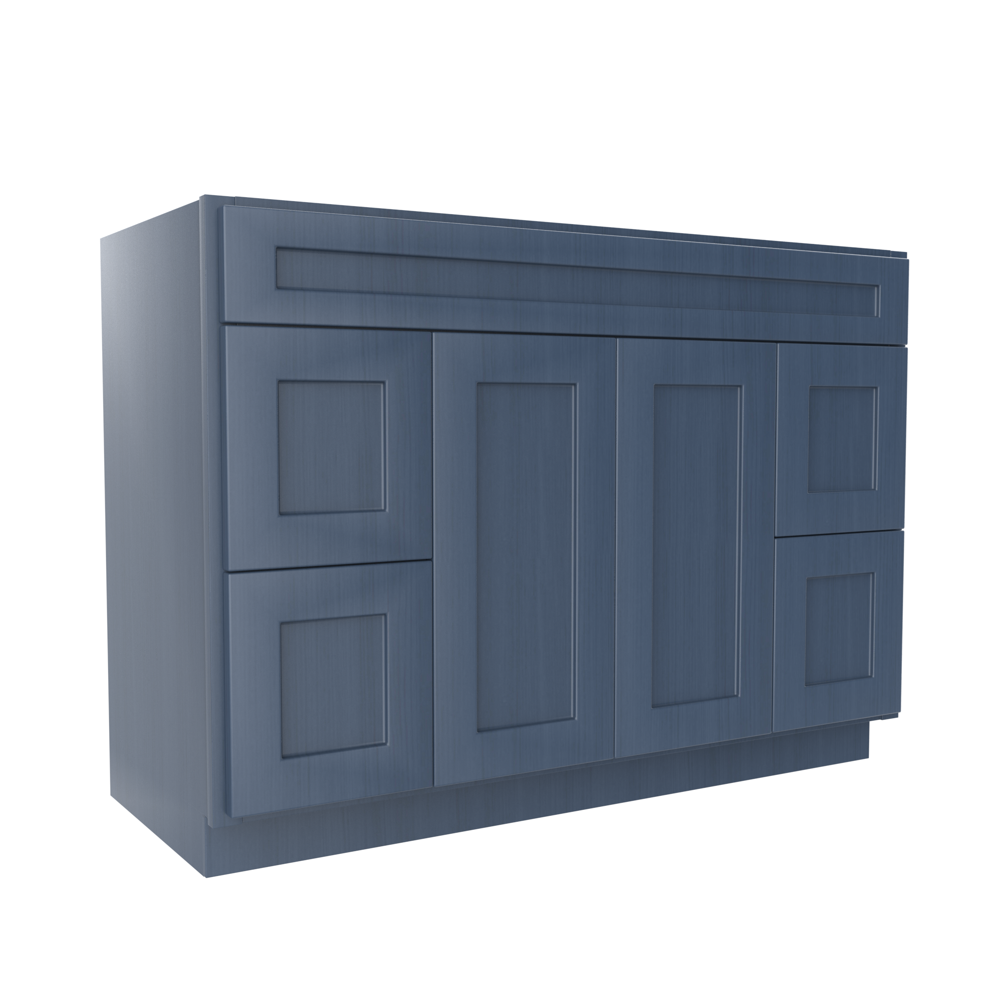 Vanity Sink Drawer Base Cabinet - 48W x 34 1/2H x 21D - 2 DRW, 2D - Blue Shaker Cabinet