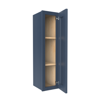 36 inch Wall Cabinet - 09W x 36H x 12D - Blue Shaker Cabinet