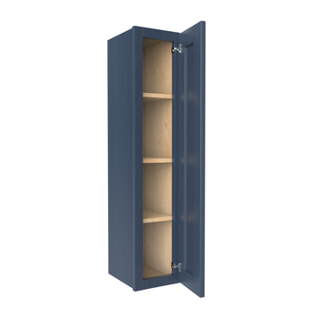 42 inch Wall Cabinet - 09W x 42H x 12D - Blue Shaker Cabinet
