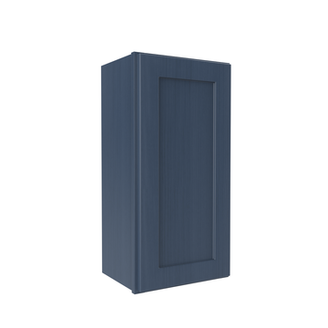 30 inch Wall Cabinet - 15W x 30H x 12D - Blue Shaker Cabinet - RTA