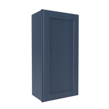 36 inch Wall Cabinet - 18W x 36H x 12D - Blue Shaker Cabinet