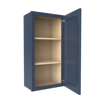 36 inch Wall Cabinet - 18W x 36H x 12D - Blue Shaker Cabinet - RTA