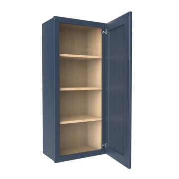 42 inch Wall Cabinet - 18W x 42H x 12D - Blue Shaker Cabinet