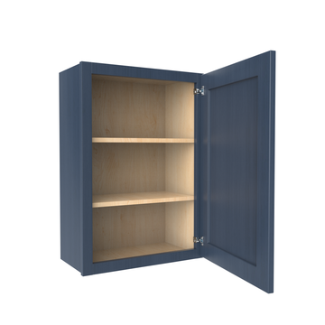 Wall Kitchen Cabinet - 21W x 30H x 12D - Blue Shaker Cabinet