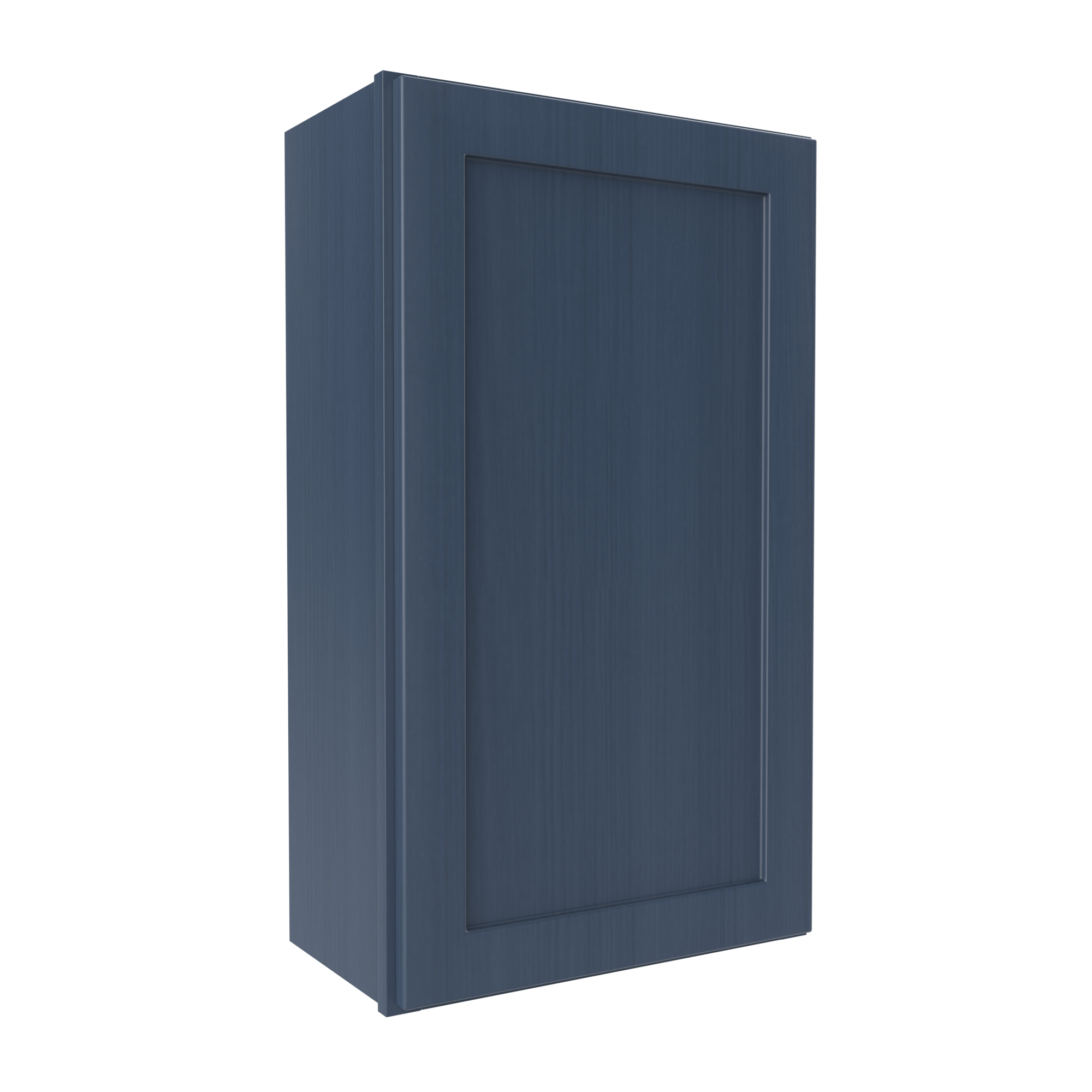 Wall Kitchen Cabinet - 21W x 36H x 12D - Blue Shaker Cabinet - RTA