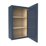 Wall Kitchen Cabinet - 21W x 36H x 12D - Blue Shaker Cabinet - RTA