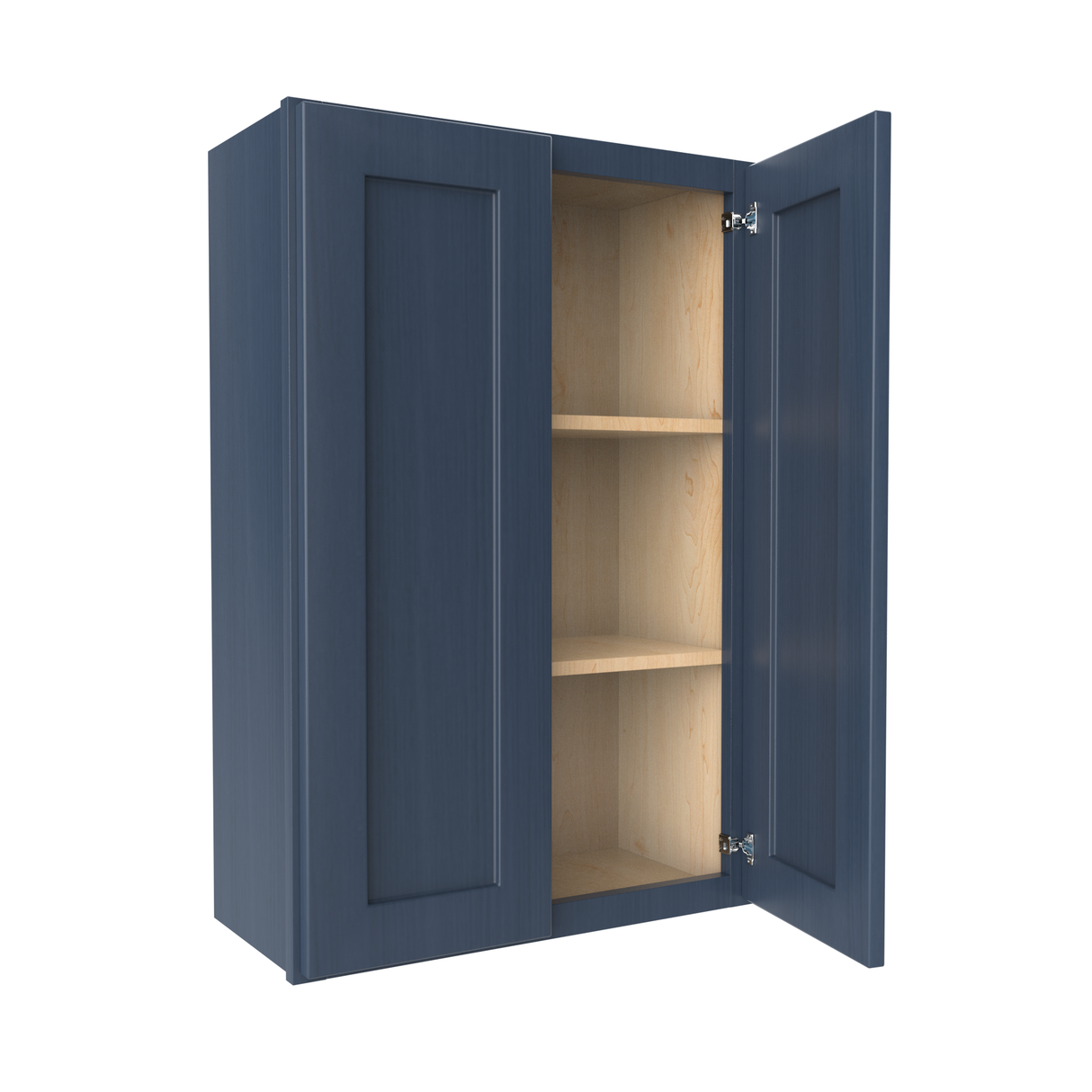 Wall Kitchen Cabinet - 24W x 36H x 12D - Blue Shaker Cabinet - RTA