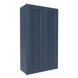 Wall Kitchen Cabinet - 24W x 42H x 12D - Blue Shaker Cabinet - RTA