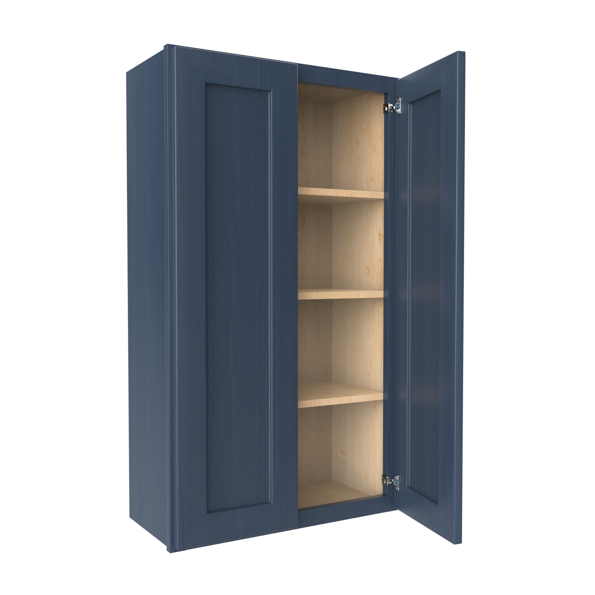 Wall Kitchen Cabinet - 24W x 42H x 12D - Blue Shaker Cabinet - RTA