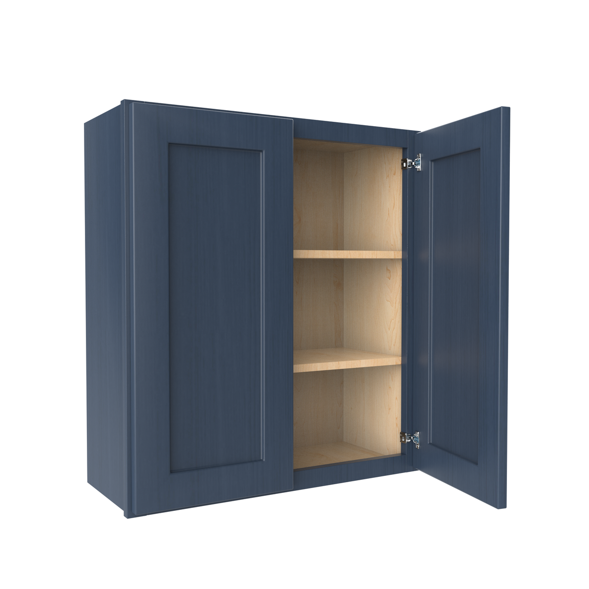 Wall Kitchen Cabinet - 27W x 30H x 12D - Blue Shaker Cabinet - RTA