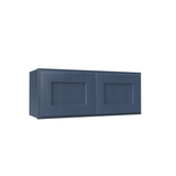 Wall Kitchen Cabinet - 30W x 12H x 12D - Blue Shaker Cabinet - RTA