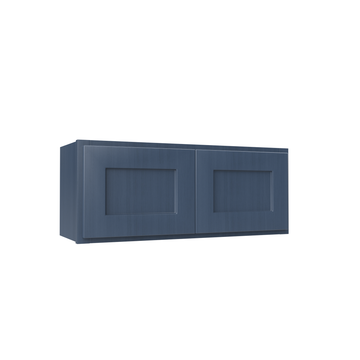 Wall Kitchen Cabinet - 30W x 12H x 12D - Blue Shaker Cabinet