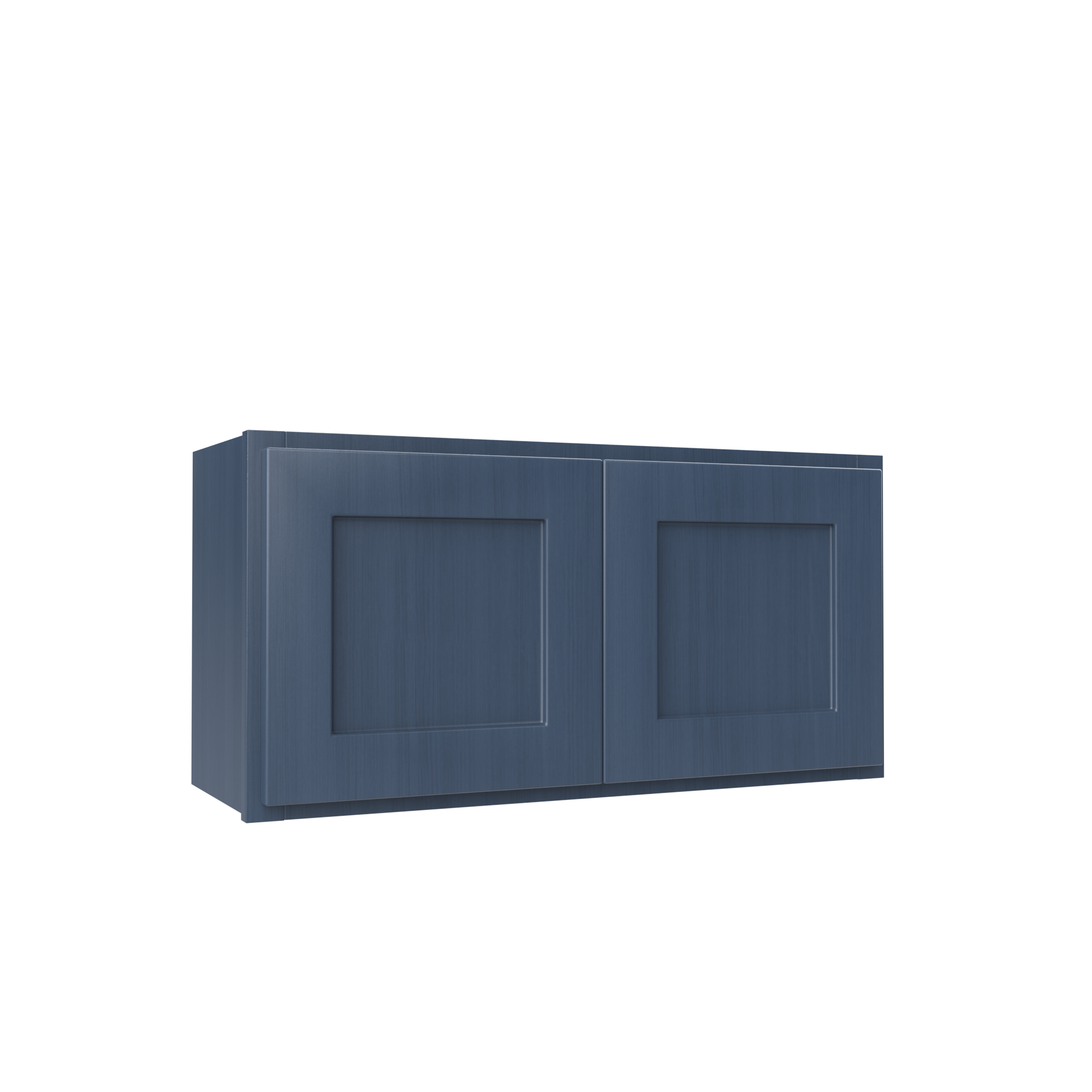 Wall Kitchen Cabinet - 30W x 15H x 12D - Blue Shaker Cabinet - RTA