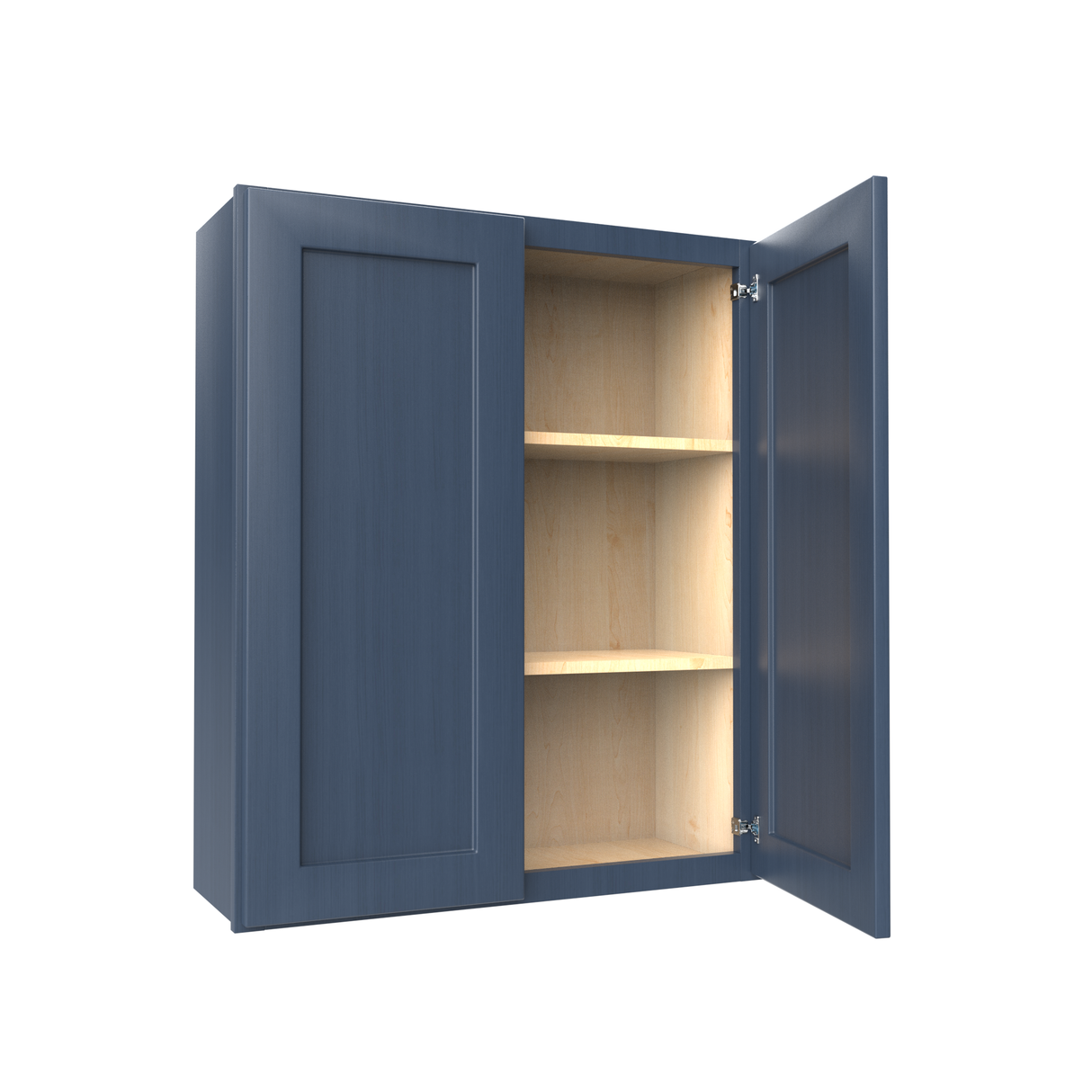 Wall Kitchen Cabinet - 30W x 36H x 12D - Blue Shaker Cabinet - RTA