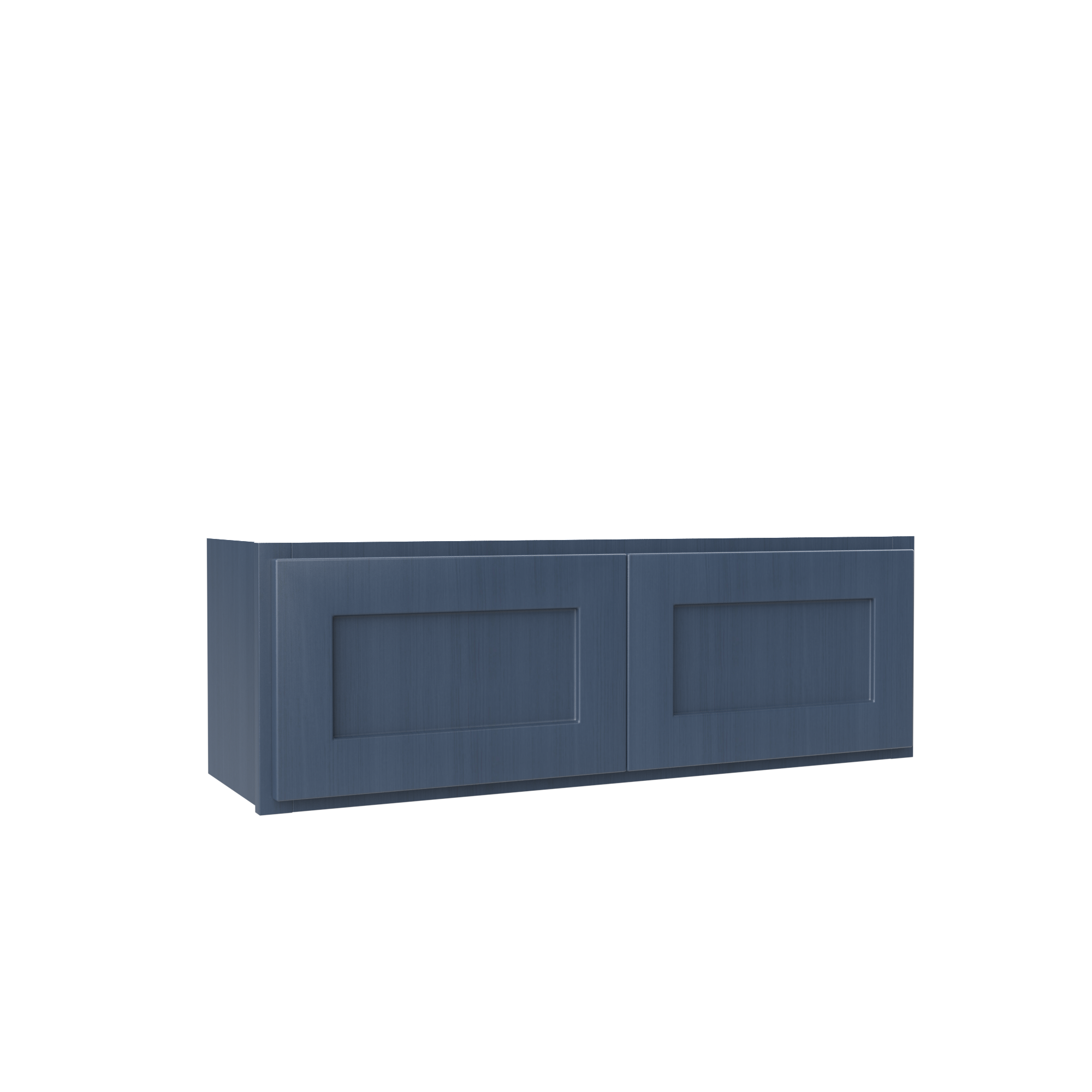 Wall Kitchen Cabinet - 36W x 12H x 12D - Blue Shaker Cabinet