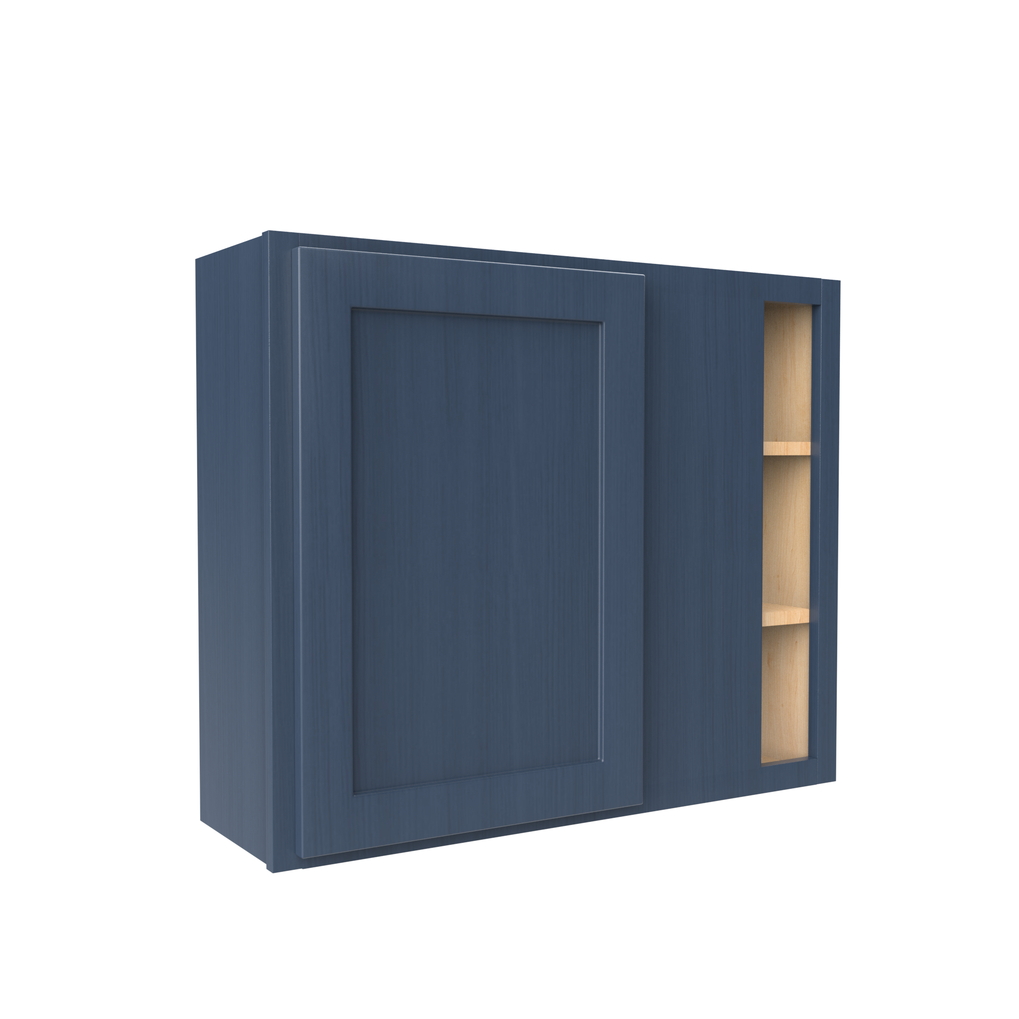 Blind Corner Cabinet - 36W x 30H x 12D - Blue Shaker Cabinet