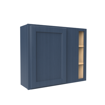 Blind Corner Cabinet - 36W x 30H x 12D - Blue Shaker Cabinet - RTA
