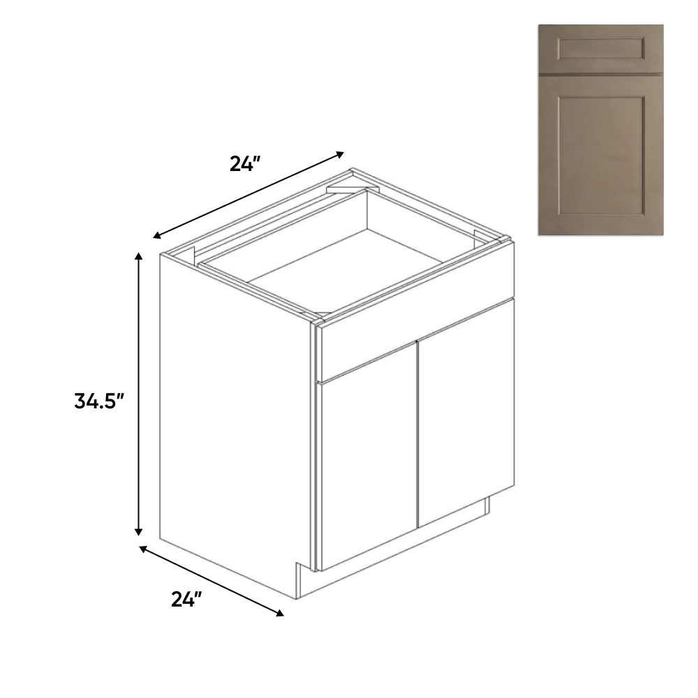 Newport Millstone - Double Door Cabinets - 24"W x 34.5"H x 24"D - Pre Assembled