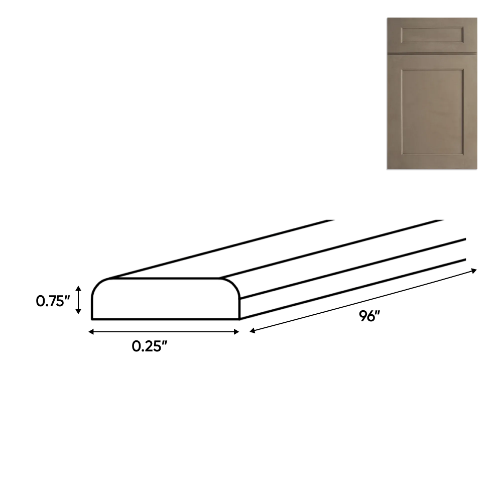 Newport Millstone - Batten Molding - 96"W x 0.75"H x 0.25"D - Pre Assembled