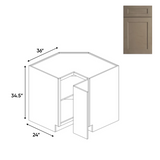 Newport Millstone - Square Corner Cabinets - 36"W x 34.5"H x 36"D - Pre Assembled