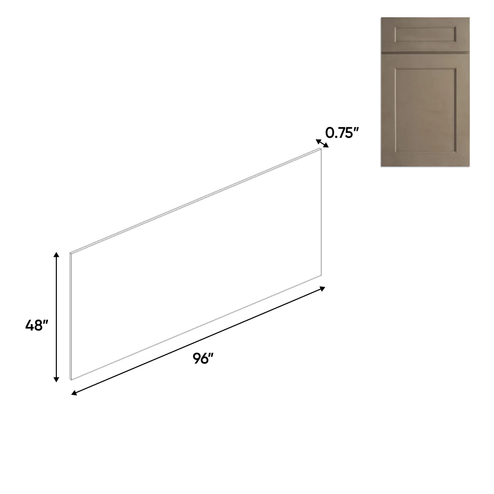 Newport Millstone - Edge Banded Panels - 48"W x 96"H x 0.75"D - Pre Assembled