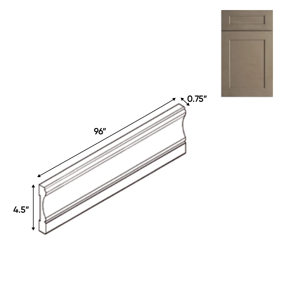 Newport Millstone - Base Molding - 96"W x 4.5"H x 0.75"D - Pre Assembled