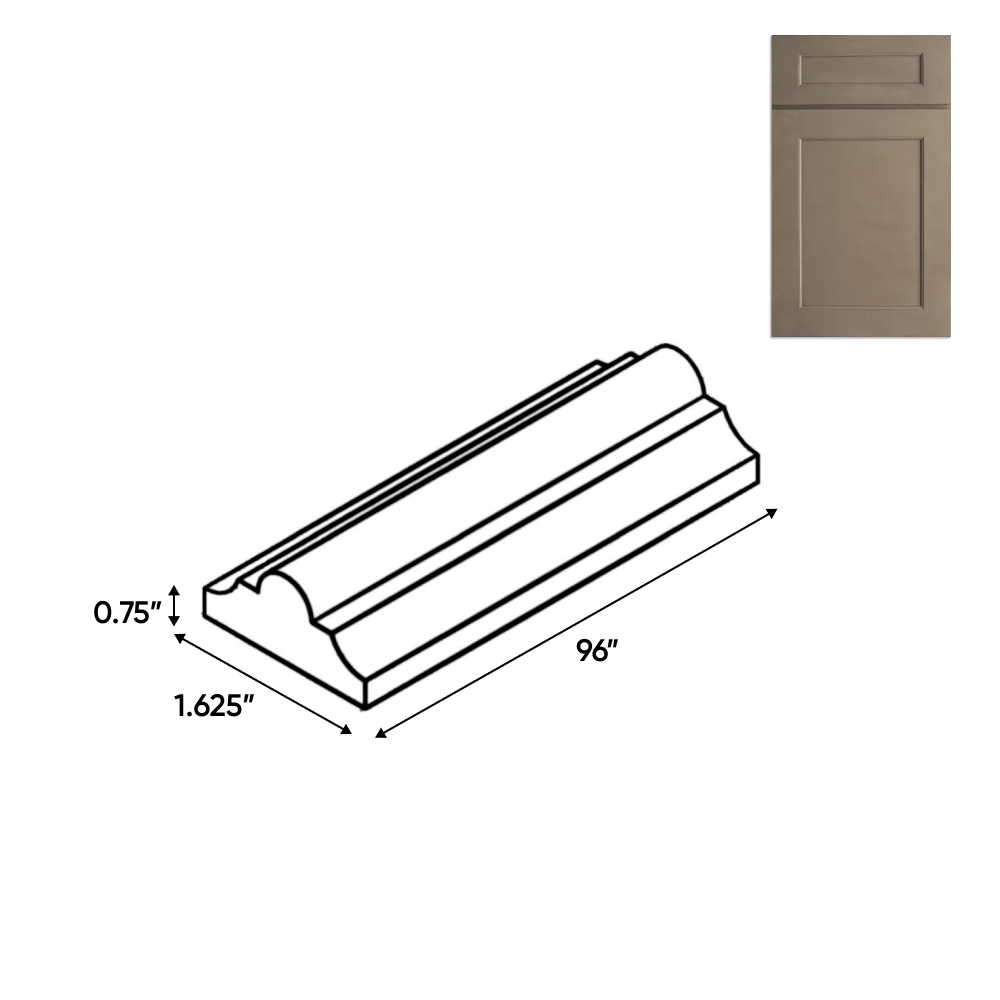 Newport Millstone - Trims - 96"W x 0.75"H x 1.6"D - Pre Assembled