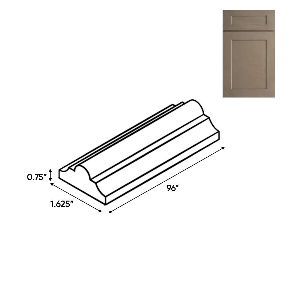 RTA - Newport Millstone - Furniture Molding - 96"W x 0.75"H x 1.6"D
