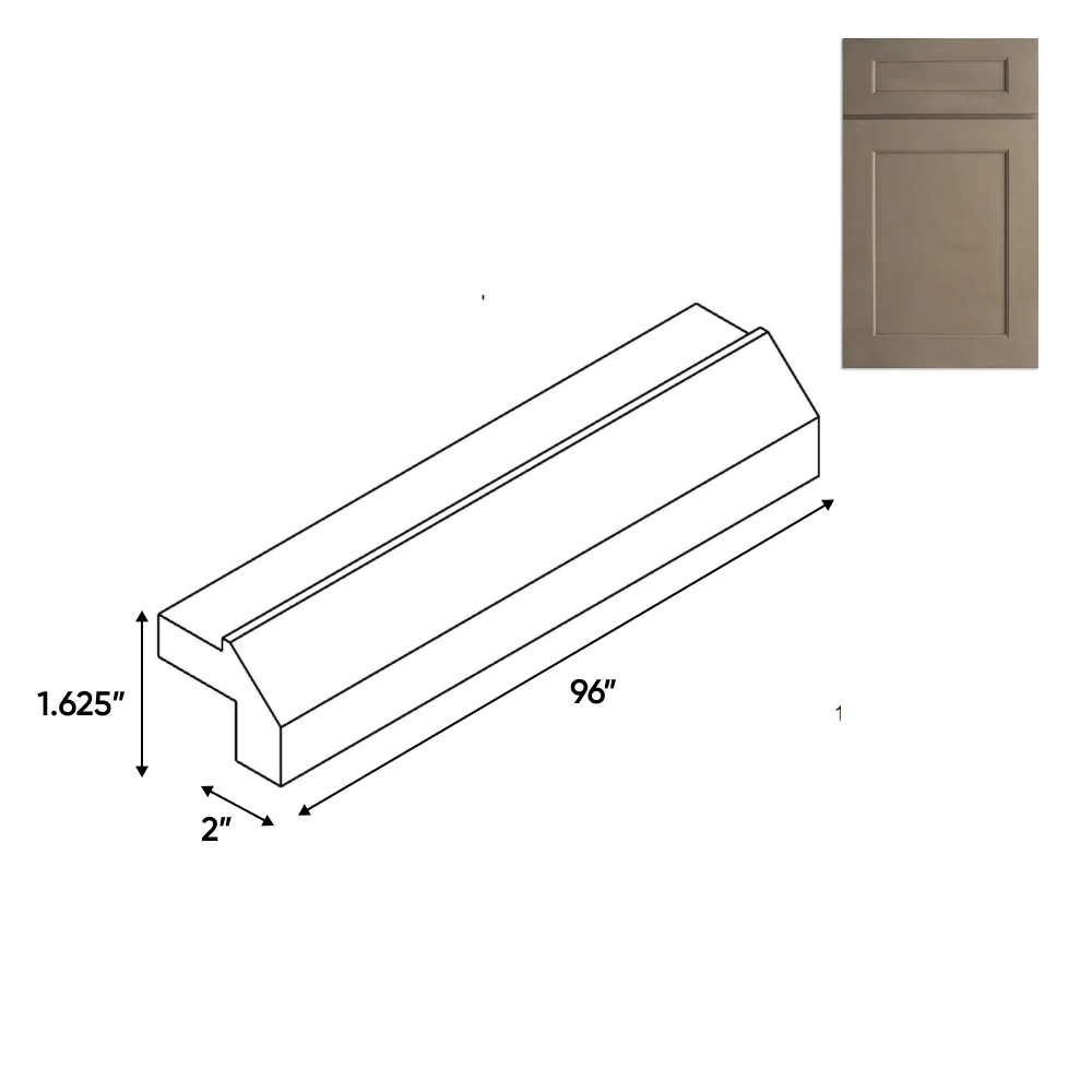 Newport Millstone - Trims - 96"W x 2"H x 1.5"D - Pre Assembled