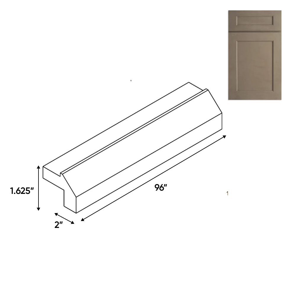 RTA - Newport Millstone - Light Rail Molding - 96"W x 2"H x 1.5"D