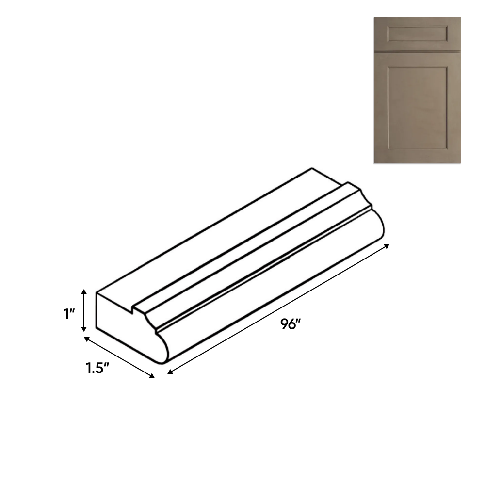RTA - Newport Millstone - Light Rail Molding - 96"W x 0.75"H x 1.5"D