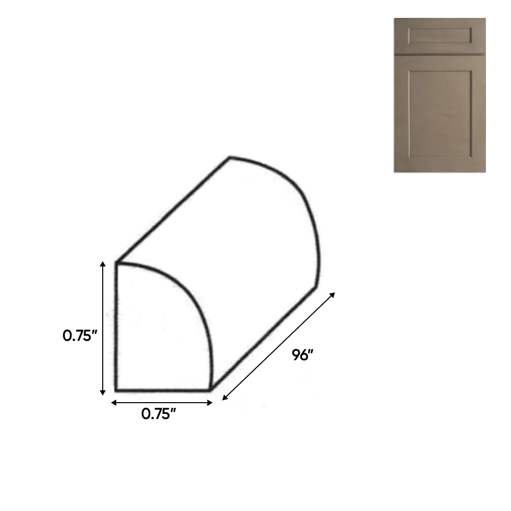 Newport Millstone - Trims - 96"W x 0.75"H x 0.75"D - NME-QR - Pre Assembled