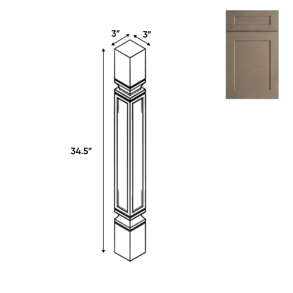 RTA - Newport Millstone - Structural - 3"W x 34.5"H x 3"D