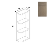 RTA - Newport Millstone - Wall Open Shelf Cabinets - 6"W x 42"H x 12"D