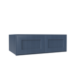 Wall Kitchen Cabinet - 36W x 12H x 24D - Blue Shaker Cabinet - RTA