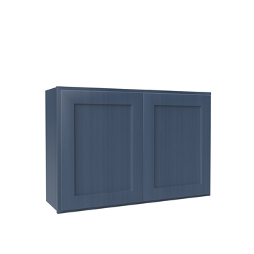 Wall Kitchen Cabinet - 36W x 24H x 12D - Blue Shaker Cabinet - RTA