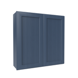 Wall Kitchen Cabinet - 36W x 36H x 12D - Blue Shaker Cabinet - RTA