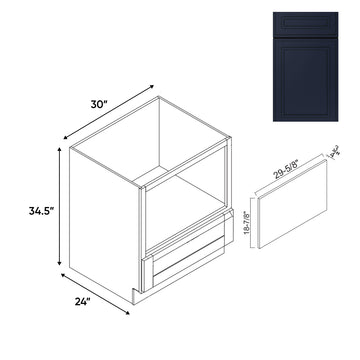 RTA - Elegant Shaker Navy - Base Microwave Cabinet - 30