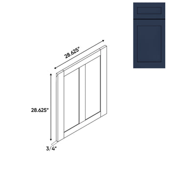 RTA - Navy Shaker - 3.75"W x 28.62"H - Matching Base End Panel 2 - 3.75"W x 28.62"H - NS-MBEP24