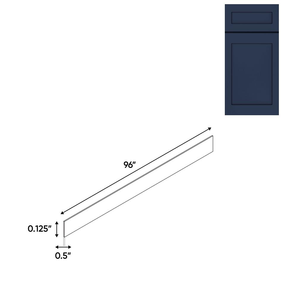 RTA - Navy Shaker - Plywood Toe Kick - 96"L x 0.12"T - 96"W x 0.12"H - NS-TK8