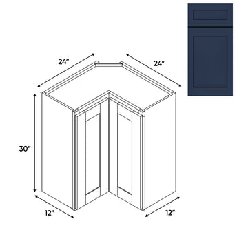 RTA - Navy Shaker - Wall Easy Reach Cabinet - 24