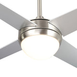 Nova 48" In. 4 Blade Smart Ceiling Fan with LED Light Kit Works with Wall control, Wi-Fi apps and Voice control via Google Assistant/Alexa/Siri