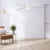 Nova 48" In. 4 Blade Smart Ceiling Fan with LED Light Kit Works with Wall control, Wi-Fi apps and Voice control via Google Assistant/Alexa/Siri