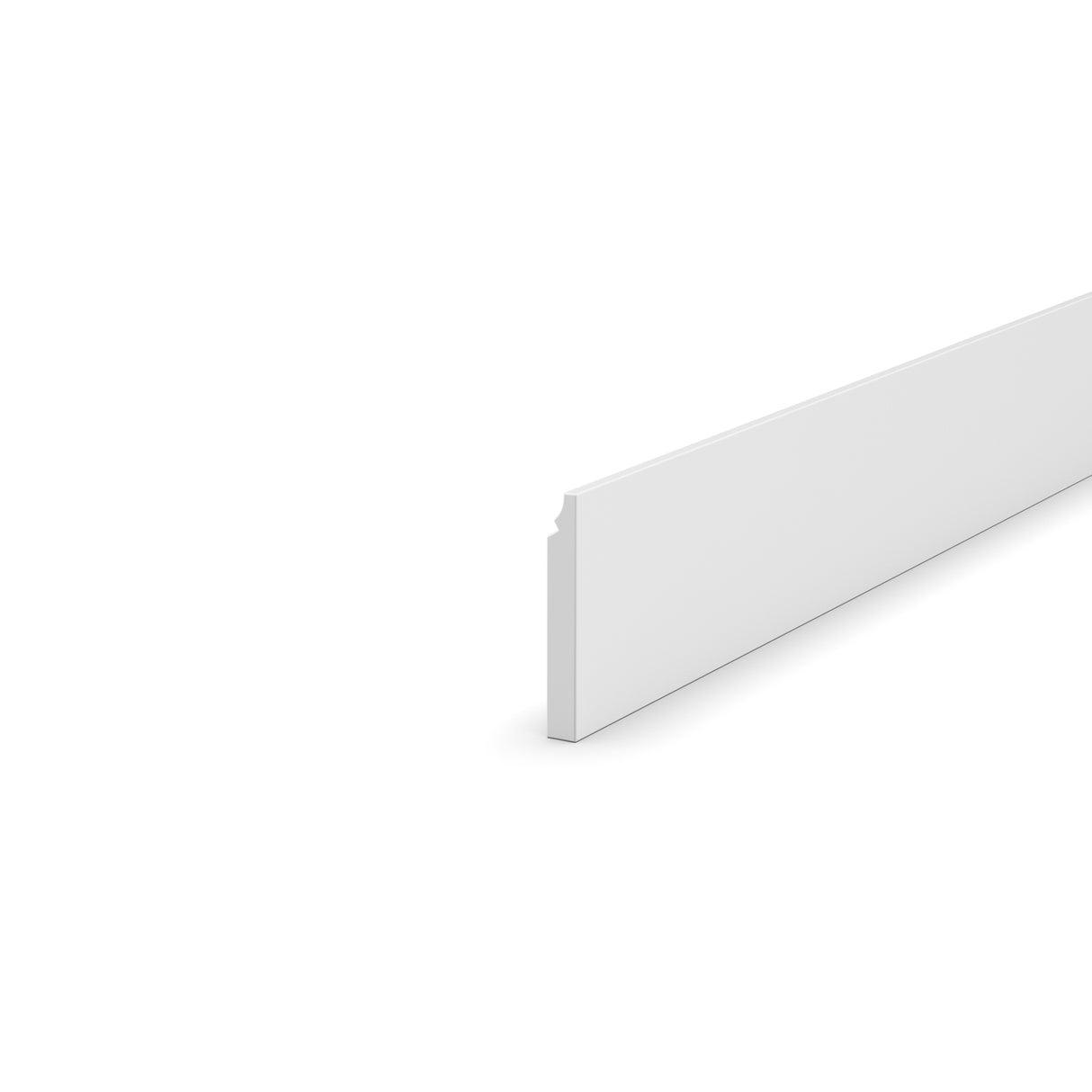 RTA - Liberty Shaker White - Ogee Base Molding - 96"W x 6"H x 0.75"D