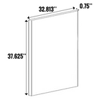 Cashmere Matte - Base Microwave/Oven Cabinets Panel - 37.63 Inch Height x 32.81 Inch Width x 0.75 Inch Depth - M18-OCPNL-3